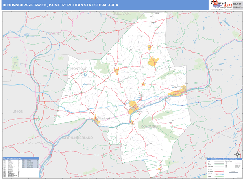 Bloomsburg-Berwick Metro Area Digital Map Basic Style